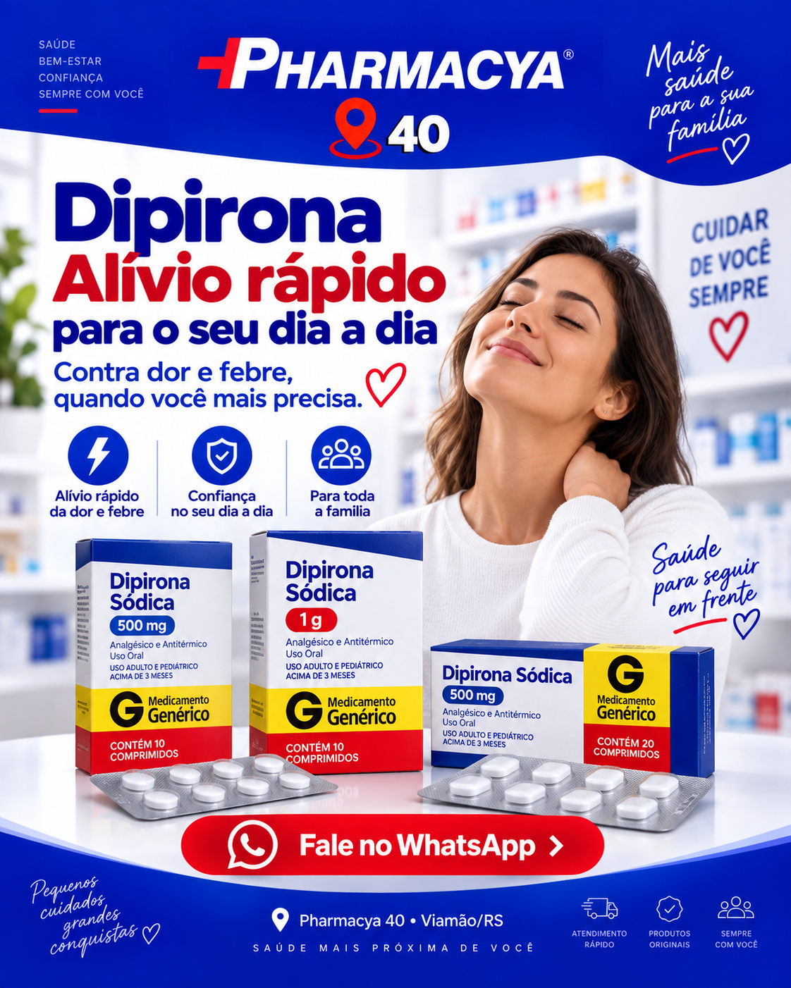 Dipirona sódica na Pharmacya 40 em Viamópolis Viamão RS